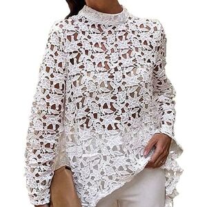 Pretty Garden high low crochet shirt/cover up R8